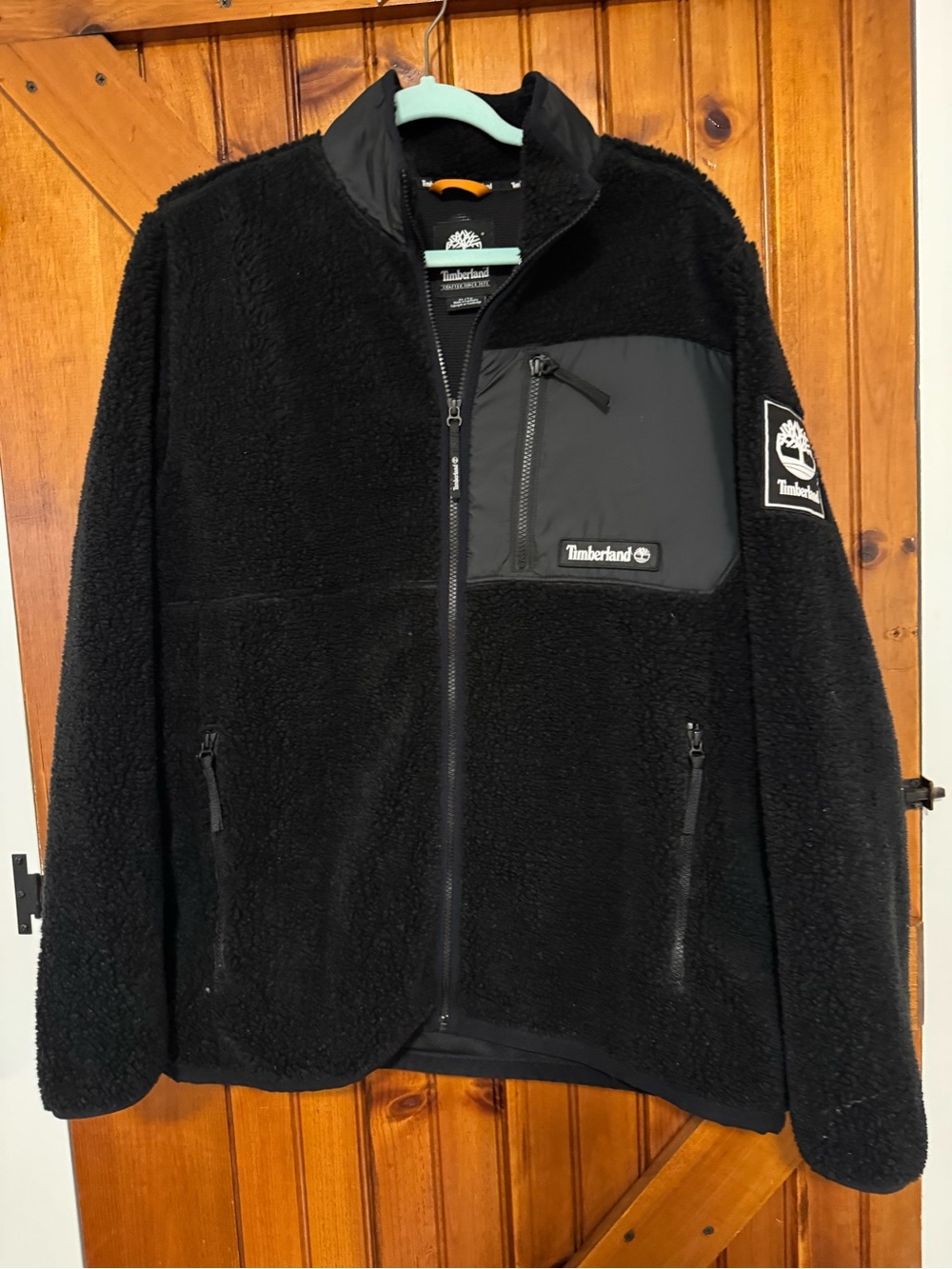 Timberland Black Sherpa Fleece Full-Zip Jacket